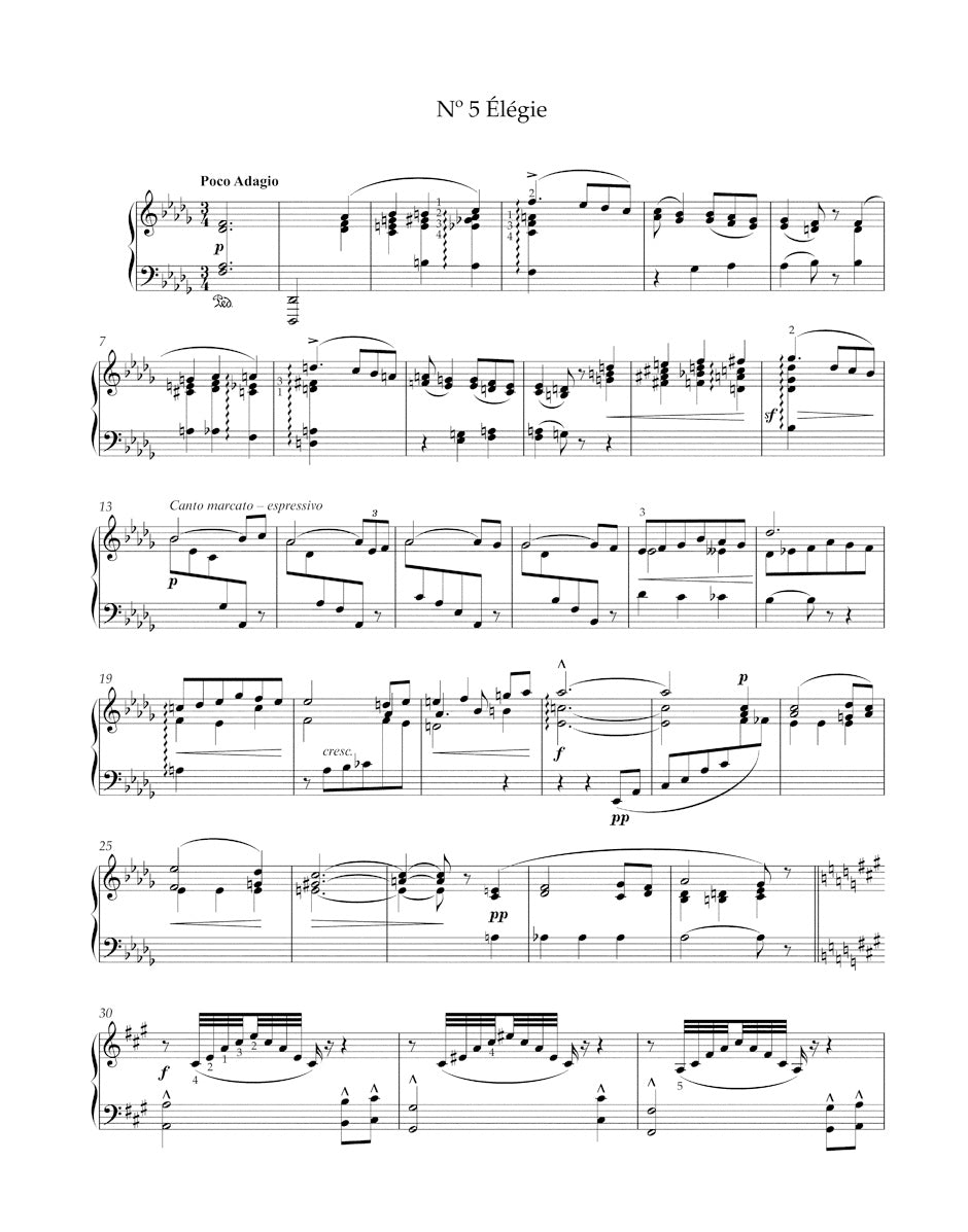 Six Etudes pour la main gauche seule 
op. 135