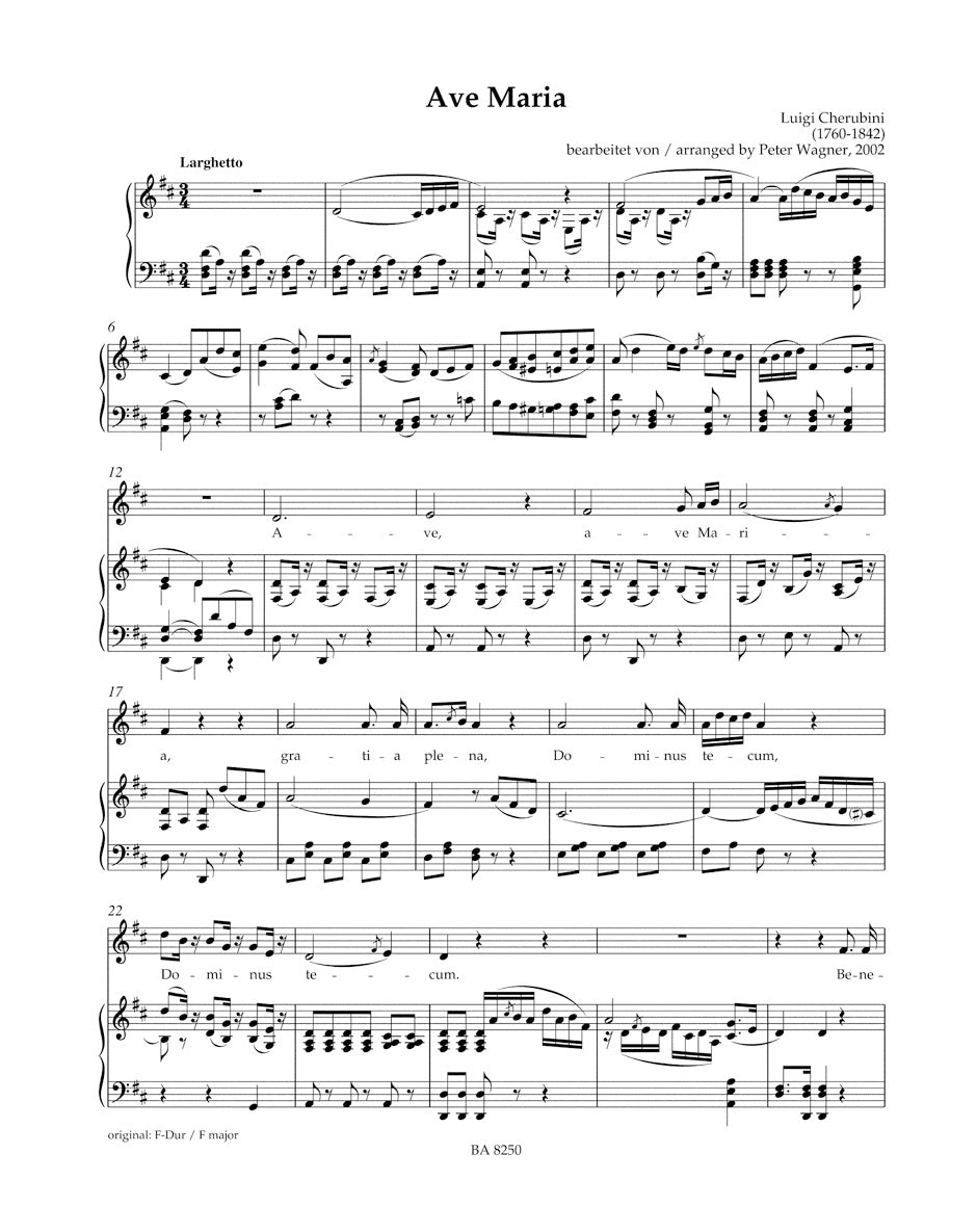 Ave Maria, gratia plena Ava Maria settings for voice and Organ (Lat)