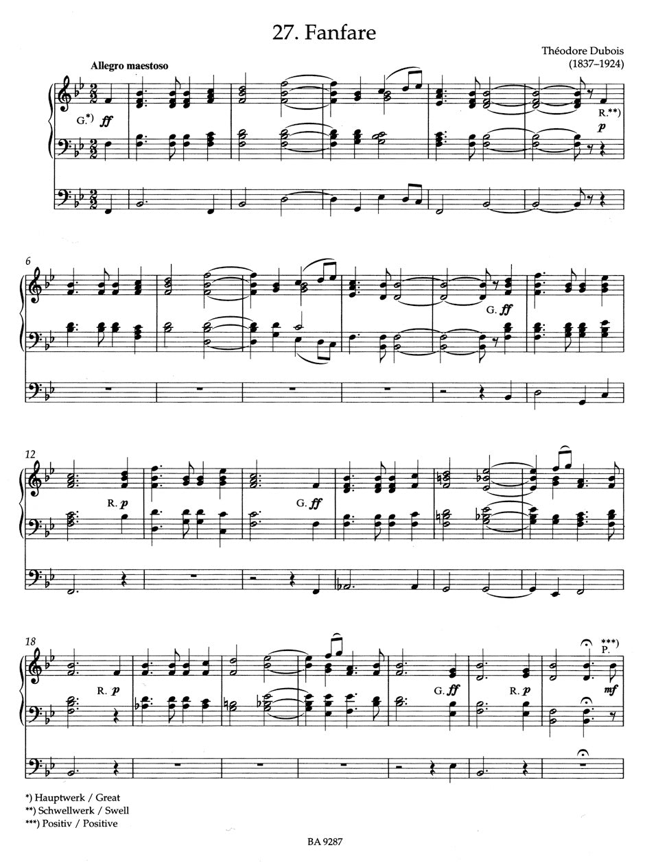 Sonntagsorgel. Easy Organ music for church services and teaching Vol. 1: Festive Music, Fugues, Trios